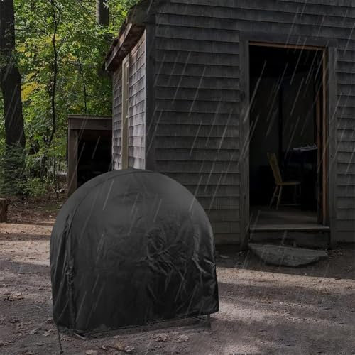 Housse de rangement ronde pour bois de chauffage avec tissu et protection contre la pluie (101,6 x 61 x 104,1 cm)