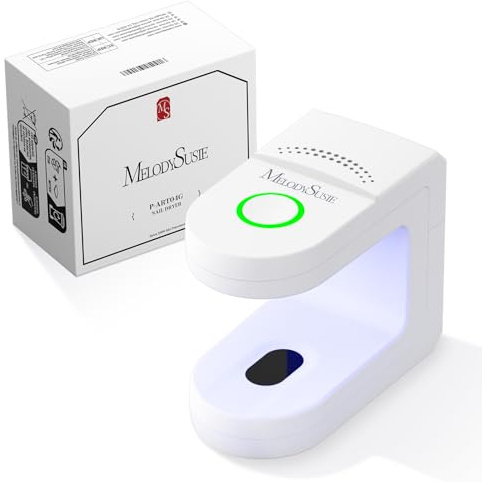 MelodySusie Pocket-Sized Cordless UV Nail Lamp, P-ART04G Rechargeable Mini Hands-Free UV LED Light with Smart Sensor & 2 Timers Flash Cures All Soft Gels, Especially Rhinestone Glue & Liner Gel