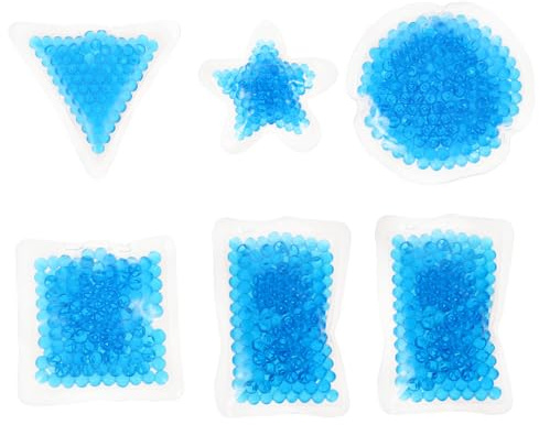 TOYZFRIENDY Lot De 6 Poches De Glace Réutilisables En Gel Bleu, Compresses Chaudes Et Froides Pour Soulagement Des Blessures, Maux Et Inflammations, Froid/chaud Santé Maison Et Sport
