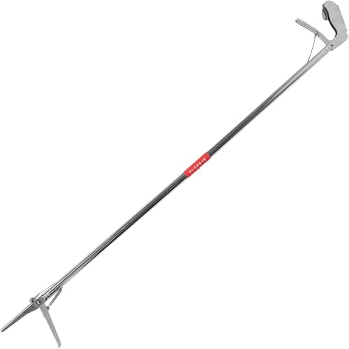 SHINEOFI Stainless Steel Snake Catcher Clip Tongs Folding Metal Snake Grabber Tool with Non-Slip Grip for Safe Outdoor and Garden Reptile Handling