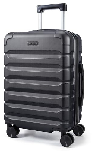 LIGHT FLIGHT Expandable Cabin Suitcase 20 Inch, ABS Carry On, 55x22x38