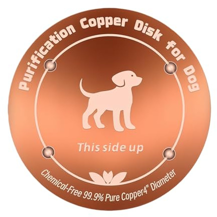 Disque de lavabo en cuivre - Plateau de purification d'eau naturelle | Accessoire de nettoyage de jardin extérieur | Plaque carrée en forme de chat et de chien de 10 cm - Tapis d'entretien pour évier