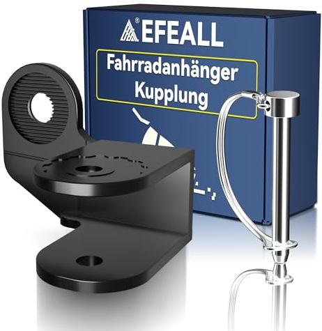 EFEALL Cykelsläpvagnskoppling för Qeridoo cykelsläpvagn, stabil cykeldragkrok med säkerhetspenna, cykelkoppling för hundvagn, barnvagn