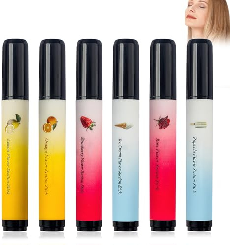 Set di 6 diffusori di erbe aromatiche, a penna, diffusore di erbe naturali, adatto per uomini e donne, migliora la respirazione, allevia lo stress