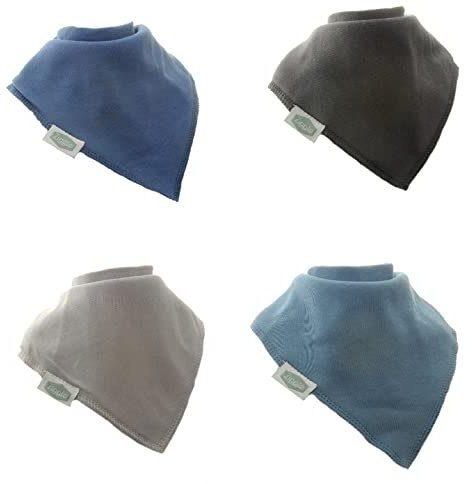Ziggle - Bandana Dribble Bibs - Cotton Front Baby Bibs Newborn to 24 Months - Newborn Gifts - Baby Bibs For Comfortable Kids - Atlantic