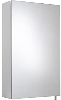 Croydex Cullen 52 x 30cm White Bathroom Mirror Cabinet No Assembly Required