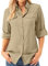 Asfixiado Damen Hemdbluse UV Shirt UPF 50+ Safari Kleidung Wanderbluse Damen Outdoor Cooling Quick Dry Sonnenschutz Langarm Luftiges Hemd（5072 Khaki XL）
