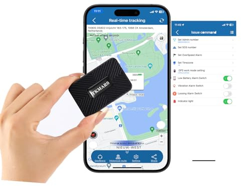 TKMARS Localizador GPS para Coche Moto Bicicleta Niño, Mini Rastreador GPS Alarmas Múltiples Antirrobo Puede,Alarma Moto, mpo Real IP65 Impermeable Geocercas GPS Tracker TK913