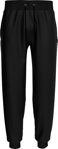 Tommy Hilfiger Pantalon de Pyjama Homme Track Pant avec Ceinture Élastique, Noir (Black), L
