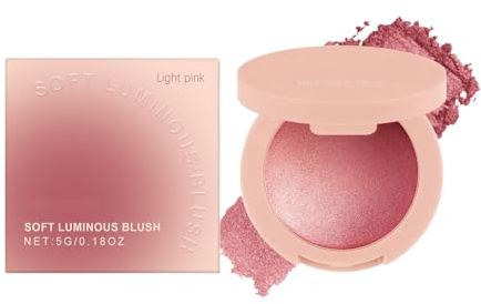 Rodnar | Rosa färg puderrouge för ansiktsmakeup - och pigmenterad effekt, skönhetsprodukt för alla hudtoner