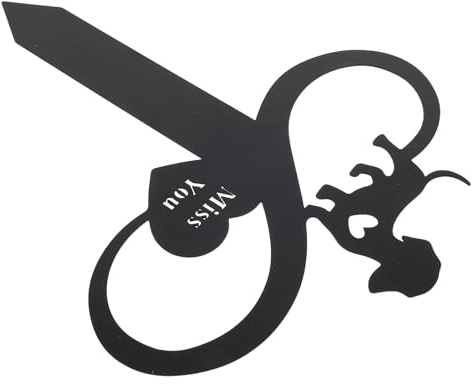 GARVALON Piquet Commémoratif pour Chien en Métal Étanche Plaque de Jardin Commémoratif Silhouette de Chien Décoration Extérieure Résistante aux Intempéries pour Souvenir Animalier en