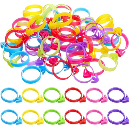 PYRUVAE 14 Piezas Bandas de Sujeción para manga pastelera, para Mangas Pasteleras Desechables, para Decoración de Cupcakes, Pastelería, Tartas, 7 colores
