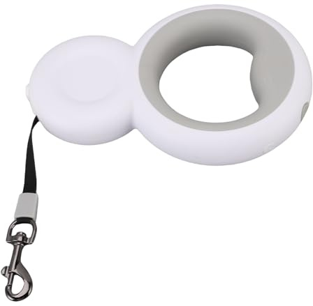 Acouto Guinzaglio per Cani Retrattile con Supporto Integrato per Sacchetto delle Feci e Luce LED, per Cani di Taglia Media Fino a 30 Kg Guinzaglio Retrattile per per con Supporto per Sacchetto delle