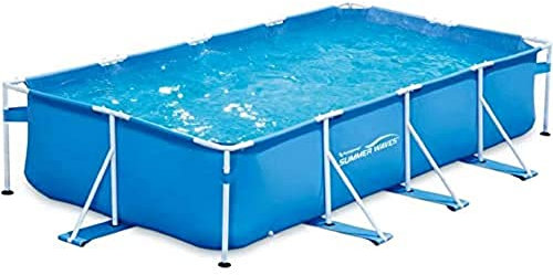 Summer Waves - Piscine Tubulaire rectangulaire - 4,57x2,13x0,84 m - Bleue
