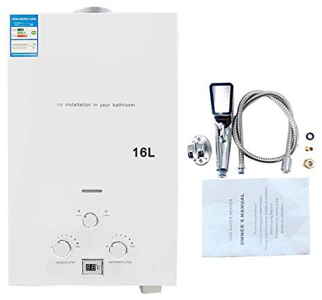 Cozyel 32KW Riscaldatore a Gas Riscaldatore di Acqua Istantaneo senza Serbatoio Scaldabagno senza Serbatoio (16L / min)