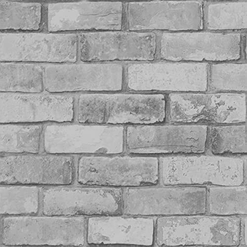 Glitter Brick Wallpaper Silver/Grey Textured Debona 9804
