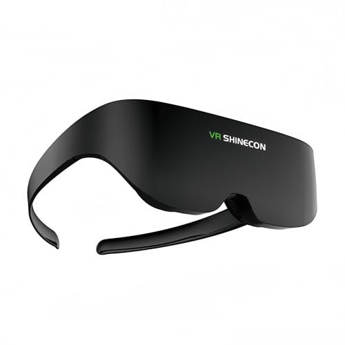 Bewinner Gafas AR, Gafas de Realidad Aumentada, Gafas de Realidad Virtual con Auriculares Inmersivos Panorámicos, Gafas 3D VR Compatibles con Teléfonos Inteligentes para Niños y Adultos