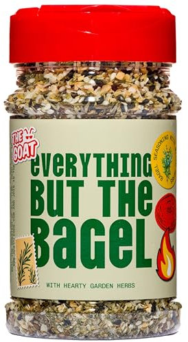 The GOAT Herby Everything But The Bagel Seasoning Jumbo 180g Shaker - All Purpose Finishing Spice for Meat and Vegetables with Rosemary, Thyme, Oregano, Crunchy Sesame and Poppy Seeds, UK Blend