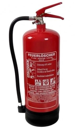 Fettbrandlöscher 6 Liter Dauerdruck mit Manometer 10 LE nach DIN EN 3