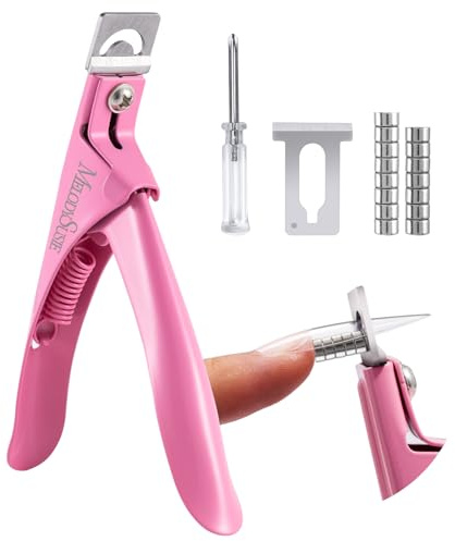 MelodySusie Coupe-Ongles Professionnel en Acier Inoxydable, Coupe Capsule pour les Ongles Acryliques et Faux Ongle, Outil de Manucure pour Salon et Maison. (Rose)