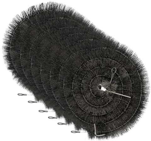 Top Home Solution ® 6 x 4 Meter Gutter Brush – 100mm Polypropylene Gutter Leaf Guard, Easy to Install Gutter Cleaning Gadget for Block Debris, Moss and Leaves (6 Pcs = 24 Meters)
