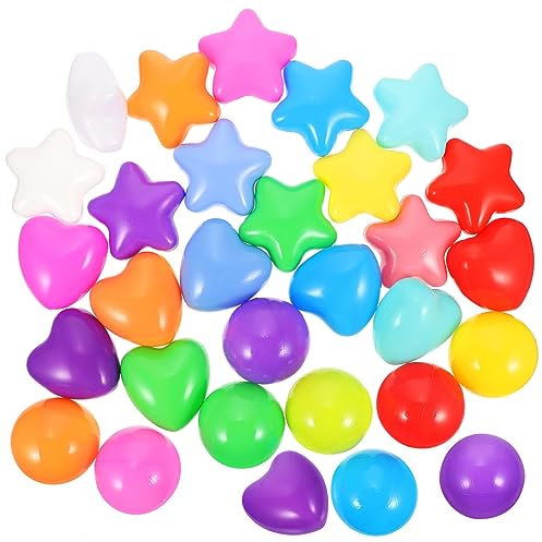 KICHOUSE 150 Piezas Bola De De Juguete De Fiesta De Bolas De Océano De Repuesto para Fiesta Forma De Estrella para Decoración De Piscina