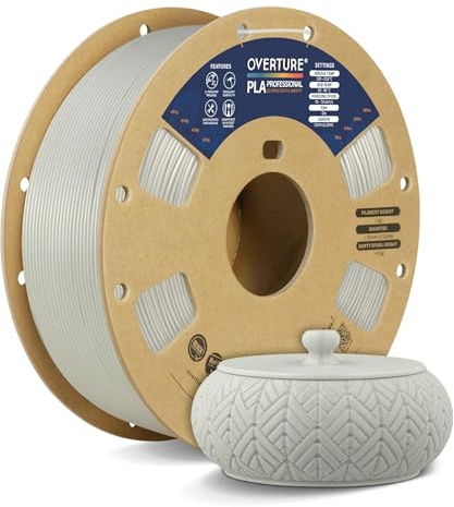 OVERTURE PLA+ Filament 1.75mm Champaign 1KG, Maßgenauigkeit (±0,02mm) - Hochfestes & Stärker 3D Drucker Filament PLA Plus, Umweltspune & FDM-Drucker kompatibel