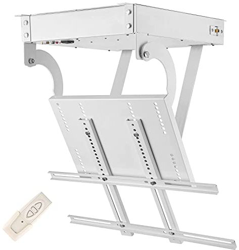 Motorized Electric Ceiling TV Mount Bracket for 24 75 Inch Screens with Remote Control and Telescopic Lift