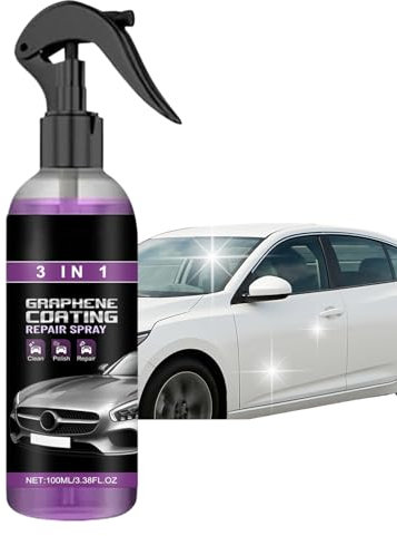 Spray Agente Rivestimento Auto - Cera Auto Spray Riparazione Vernice - 100ml Lucidante Ad Azione Rapida Antigraffio per Cura Esterna Veicoli, Protezione Paraurti e Parti Plastiche Autoveicoli