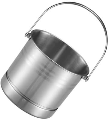 MALUGOGO Secchiello per il ghiaccio in acciaio inossidabile con finitura brunita Raffreddatore per birra e vino ispessito per feste Capacità ingrandita Refrigeratore portatile per uso domestico bar e
