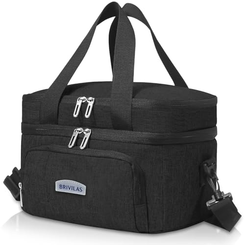 KOHRIUK Borsa Termica Porta Pranzo 30L Borsa Frigo Impermeabile Borse Termiche Tracolla Regolabile Mantiene Freddo/Caldo per Ufficio Picnic Campeggio Pranzo