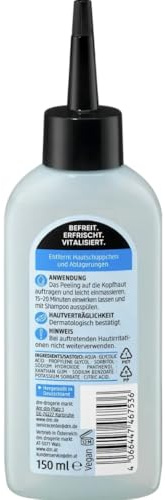 Balea Gommage pour cuir chevelu avec 4 % d'AHA et de panthénol, sérum, sans parfum, régule la production de sébum, pour chaque cheveu 150 ml