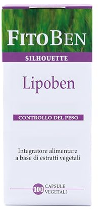 Fitoben | Lipoben Integratore Naturale per il Controllo del Peso, Metabolismo e Senso di Fame, 100 Capsule Vegetali