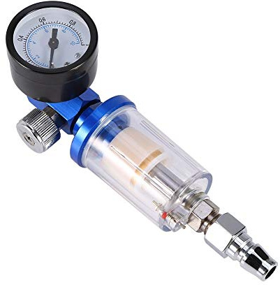 DEWIN Tryckluftspistol, pneumatisk sprutpistol tryckluftsregulator manometer inline oljevattenfilter separator