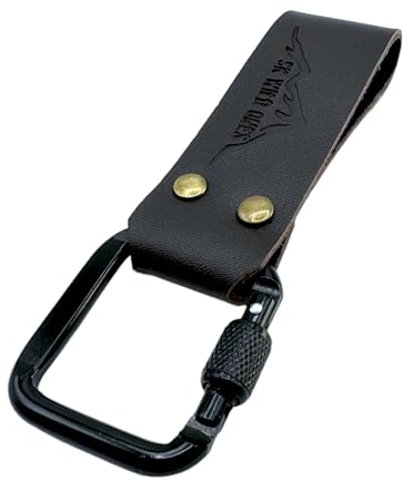 SK Wild Ones® Universelles Echtleder Dangler - Gürtelmesser Holster Halterungssystem - Kydex Gürtelclip - Messer Holster Gürtel - Kydex Clip Messer Scheide Gürtel Outdoor Bushcraft Tek Lok Belt Keeper