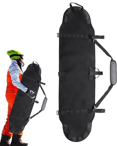 Bolsas de viaje de snowboard para volar, bolsa de snowboard acolchada reforzada impermeable, protección de snowboard, resistente a los arañazos, funda de snowboard para deportes de invierno