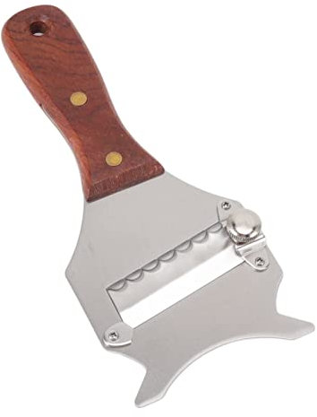 Cortador de trufa profesional - Rallador de queso de trufa - Acero inoxidable 18/8 Mango de madera Espesor de tornillo ajustable Cortador de mantequilla de chocolate