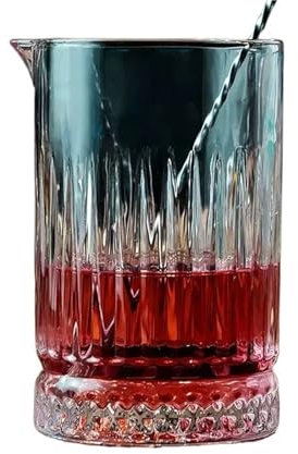 CQJJXKYC Shaker per Cocktail Cocktail Shaker Tazza per miscelazione Cocktail Professionale Bicchiere per agitazione per Barista in Vetro Cristallo Set per Cocktail(Aurora)