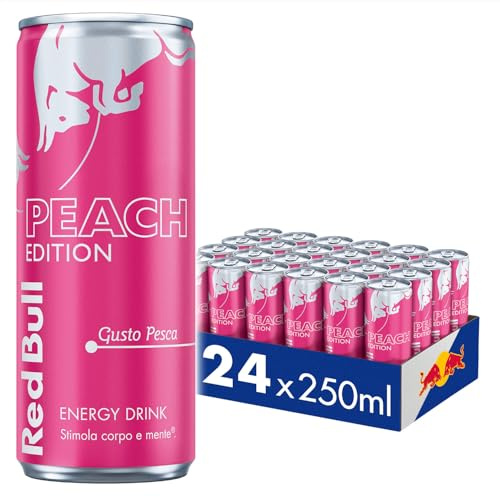 Red Bull Energy Drink, Gusto Pesca, 250 ml (24 Lattine)