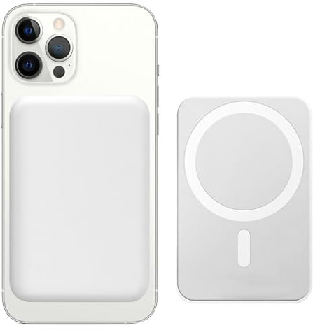 Wireless Power Bank für iPhone, Magnetische Power Bank 5000mAh 15W Schnellladefunktion Ladegerät, Kabellose Externer Akku Kompatibel mit MagSafe für Apple iPhone 16 15 14 13 12 Pro/Pro Max/Plus