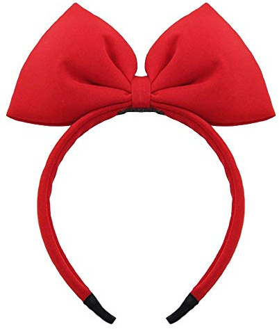 Dzxin Bandeau Rouge, Bandeaux à Nœud Rouge, Accessoires de Cheveux Parfaits pour Femmes et Filles fête Cosplay Noël Halloween Cadeau (Rouge)
