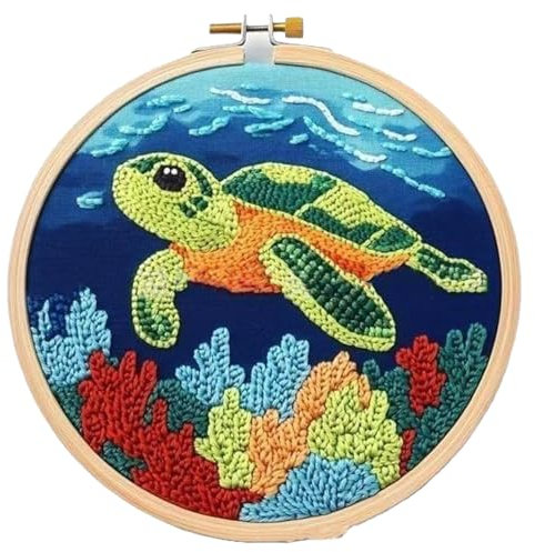 EujRcf Punch Needle Kit, DIY Punch Needle Kit for Beginners, Embroidery Starter Kits, DIY Art Crafts, Easy Craft Embroidery Kit