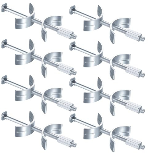 8 Set Connettori per Piani di Lavoro M6 x 100 mm, Connettori per Mobili, Connettore per Pannelli da Cucina per Piani Tavolo, Collegamento Pianio di Lavoro, Bulloni e Dadi, con Rondelle a Mezzaluna