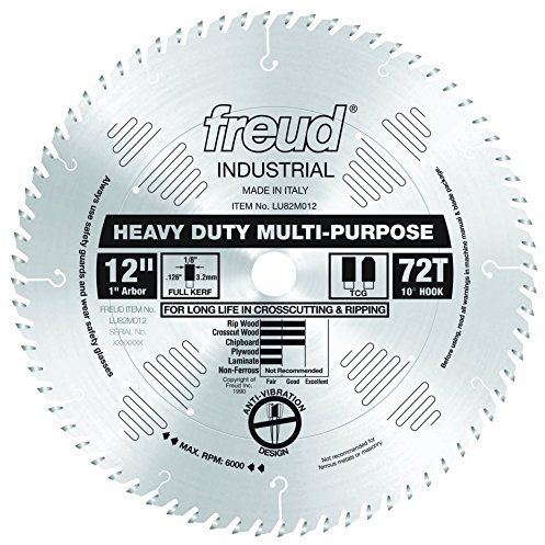 Freud lu82 m008 (48 dientes TCG y transversal de hoja de sierra con 5/8-inch Arbor, LU82M012