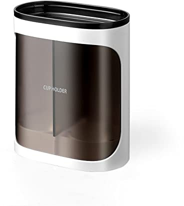 Chonor Dispenser di Tazze di Carta, Design a Doppio Antipolvere Trasparente Portabicchieri di Distributori d'Acqua, per Bicchieri di Plastica e Coni (Bianco)