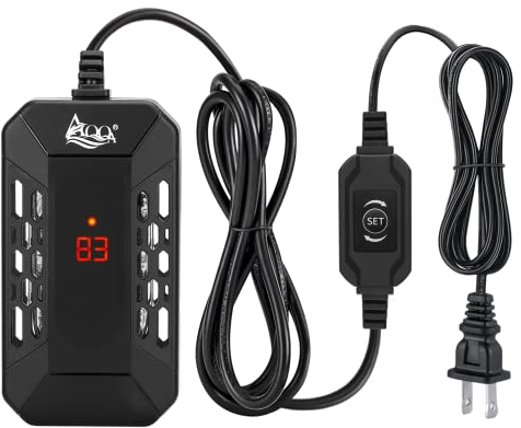 AQQA Aquarium Heizung 40L 50W Aquarium Heizstab mit LED Digitalanzeige, Temp Genauigkeit ±1°F, Einstellbarer Temperatur Aquarienheizer für Fisch Tank/Schildkröte Tank