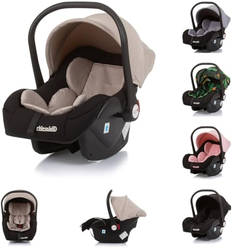 Chipolino Babyschale Amore i-Size Gruppe 0+ (0-13 kg) Kissen Griff verstellbar, Farbe:beige