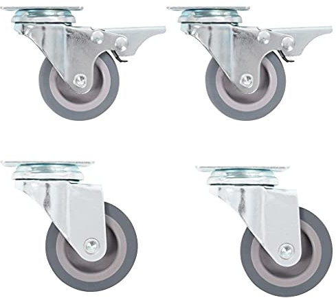 ZEYUAN 24 STK. Lenkrollen 50 mm, Transportrollen, Rollen Werkbank, Lenkrollen Für Möbel, Möbelrollen, Strandkorbrollen, Rollen Für Schirmständer,