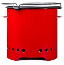 Eco fire - Barbecue portatile a Pellet Eco Mini con Piastra in Ghisa - ROSSO