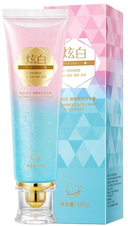 Dentifricio Sbiancante per Denti,Rimozione Macchie Denti Delicato - Gel Naturale 100g Per Fumatori Viaggi Apparecchi Igiene Quotidiana Casa